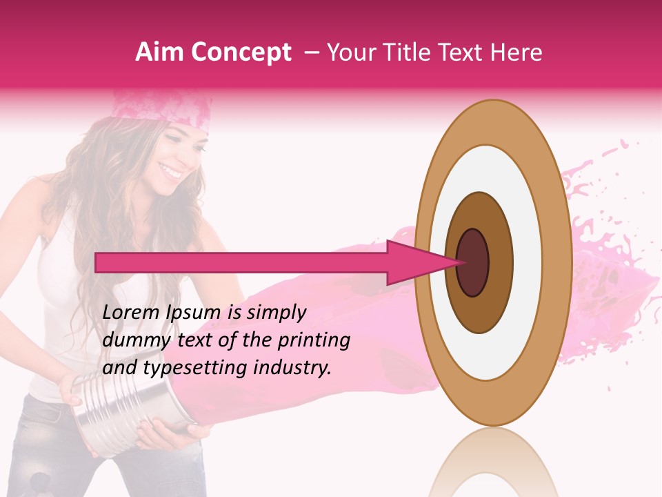 Pretty Girl Headscarf PowerPoint Template