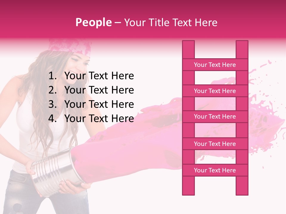 Pretty Girl Headscarf PowerPoint Template