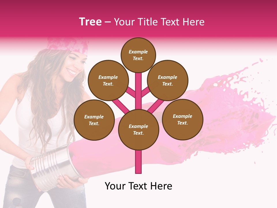 Pretty Girl Headscarf PowerPoint Template