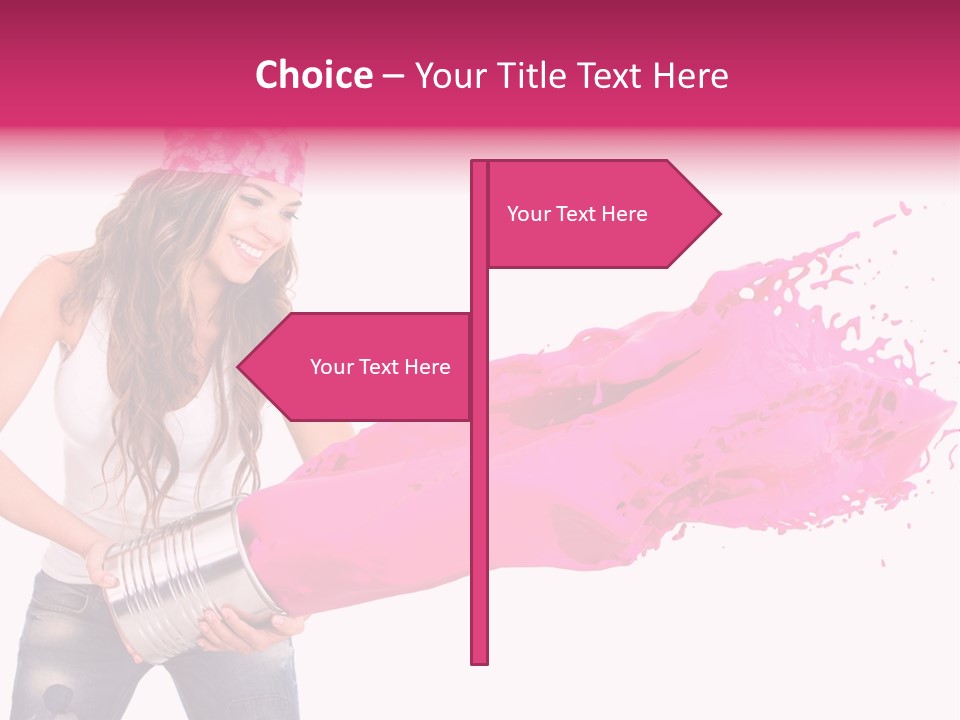 Pretty Girl Headscarf PowerPoint Template