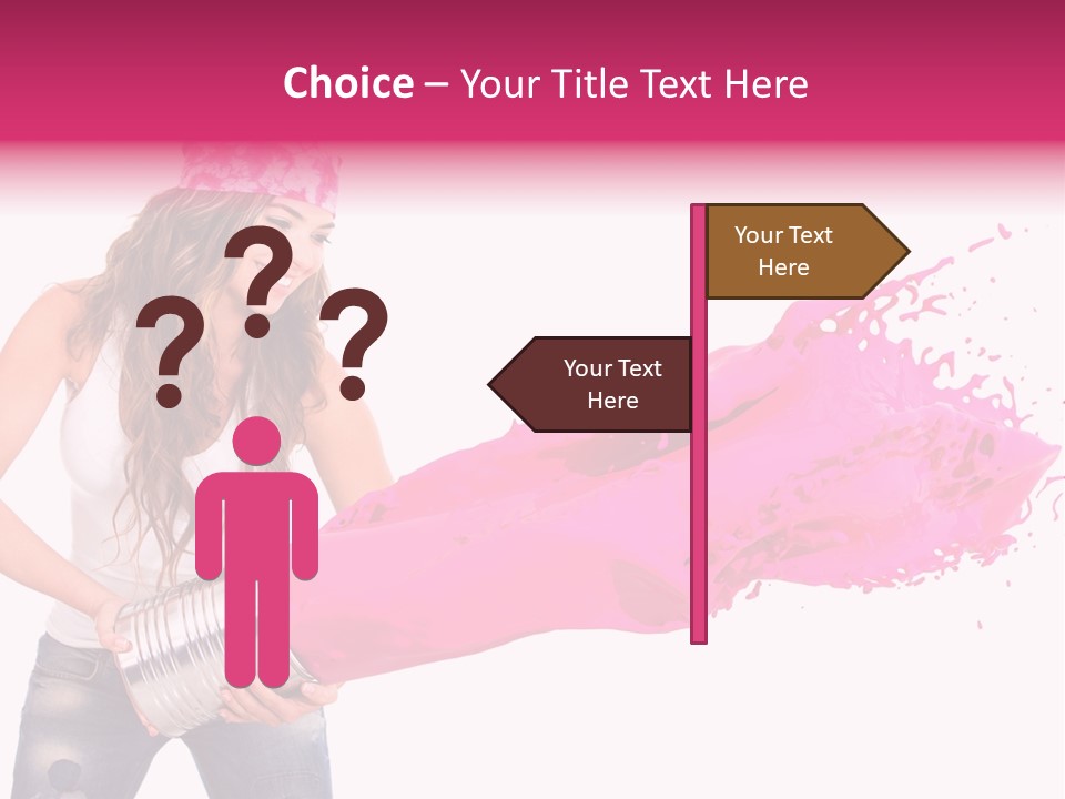 Pretty Girl Headscarf PowerPoint Template