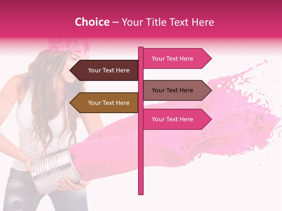 Pretty Girl Headscarf PowerPoint Template