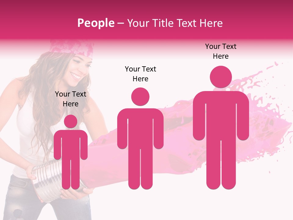 Pretty Girl Headscarf PowerPoint Template