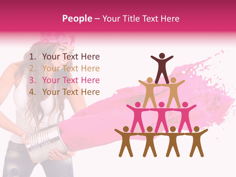 Pretty Girl Headscarf PowerPoint Template