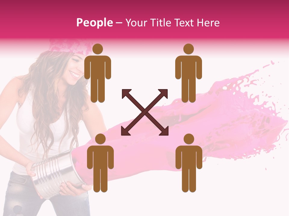 Pretty Girl Headscarf PowerPoint Template