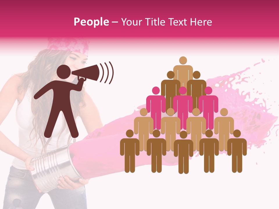 Pretty Girl Headscarf PowerPoint Template