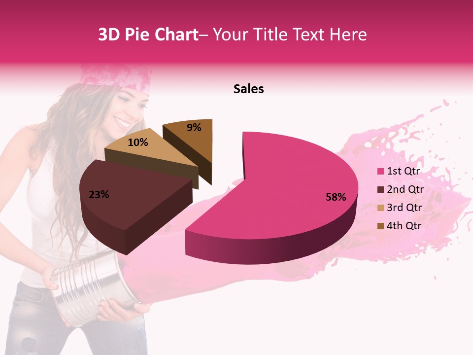 Pretty Girl Headscarf PowerPoint Template