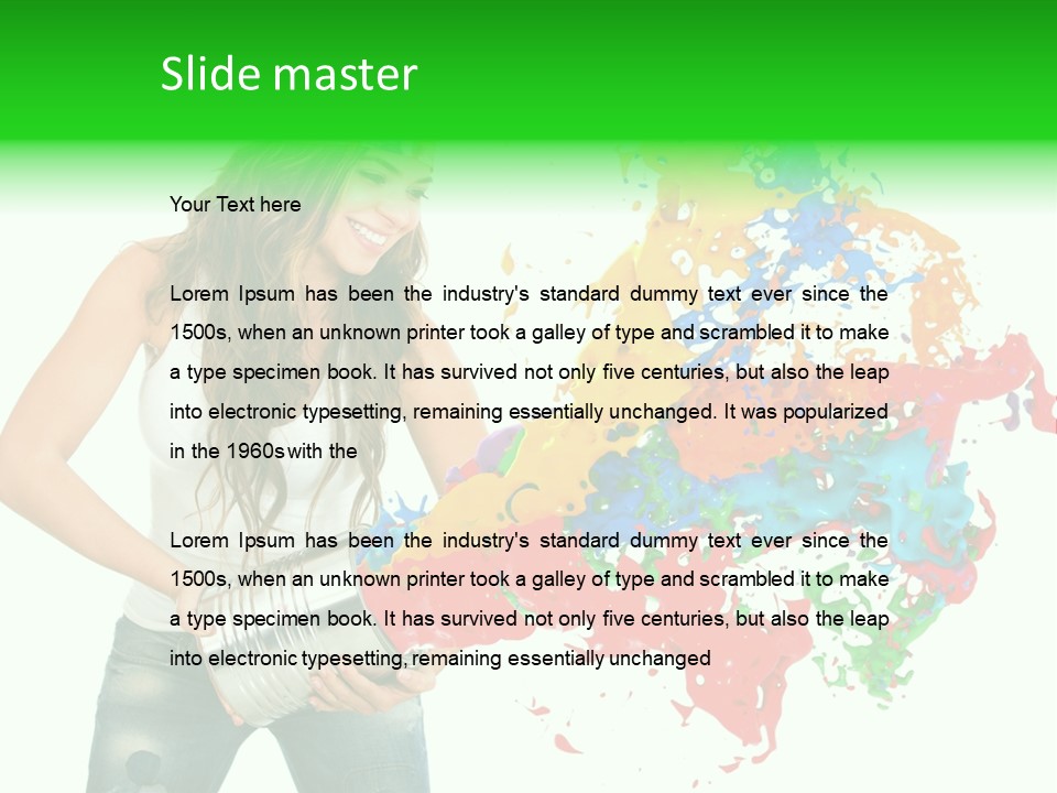 Can Woman Color PowerPoint Template