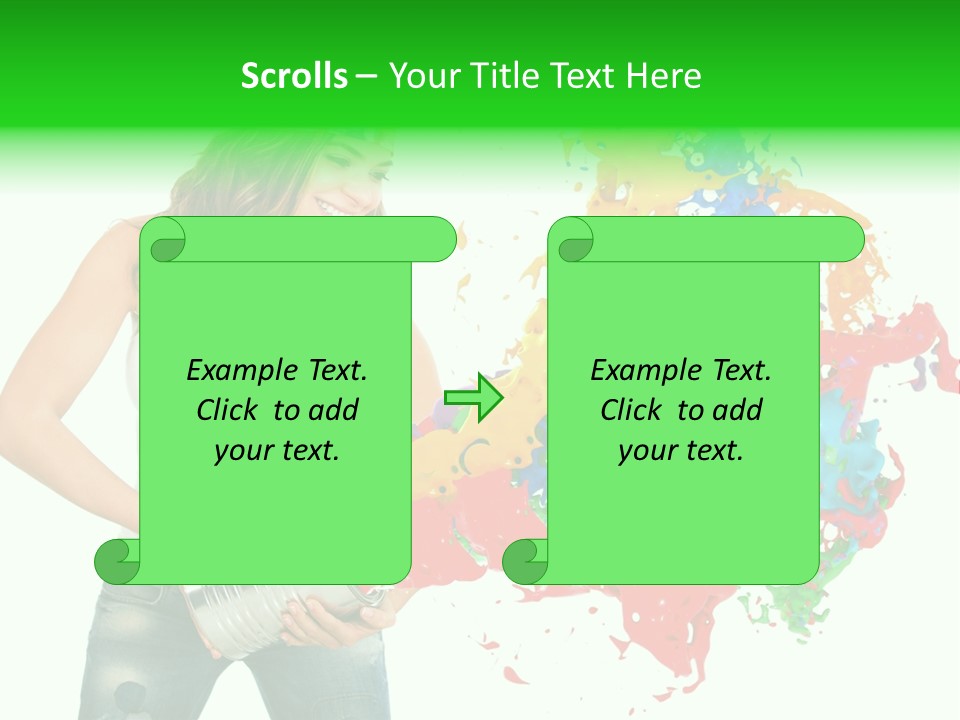 Can Woman Color PowerPoint Template