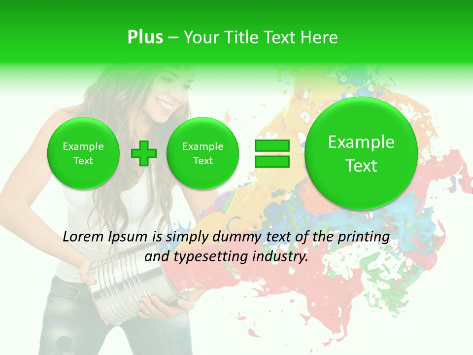 Can Woman Color PowerPoint Template