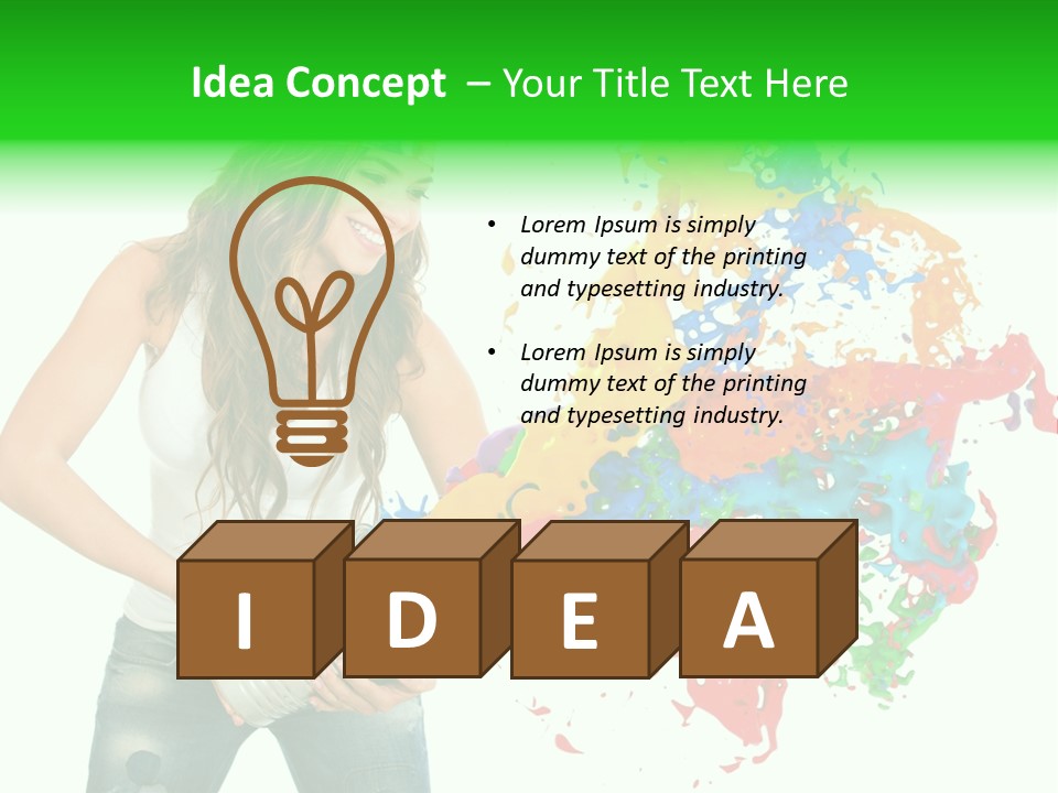 Can Woman Color PowerPoint Template