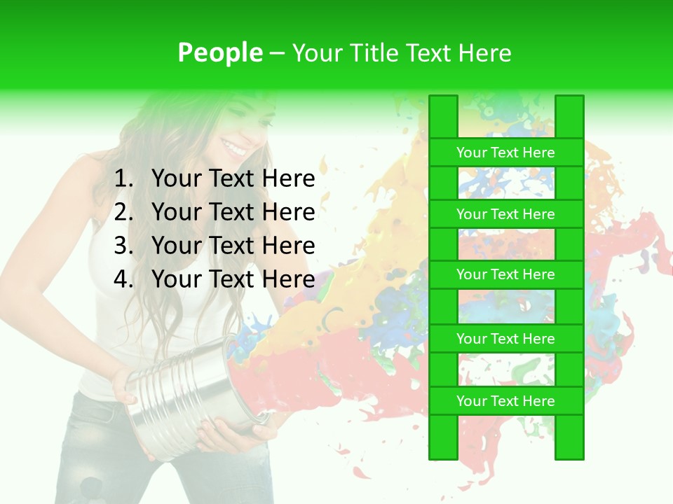 Can Woman Color PowerPoint Template