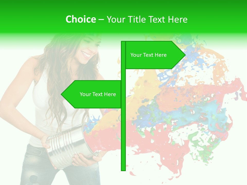 Can Woman Color PowerPoint Template