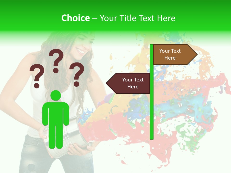 Can Woman Color PowerPoint Template