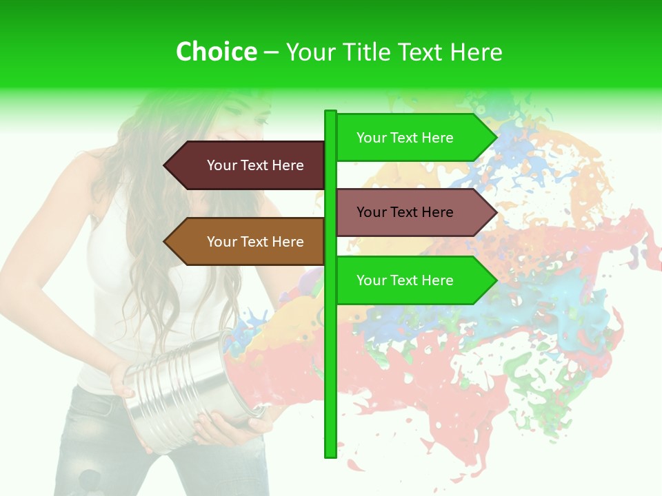 Can Woman Color PowerPoint Template