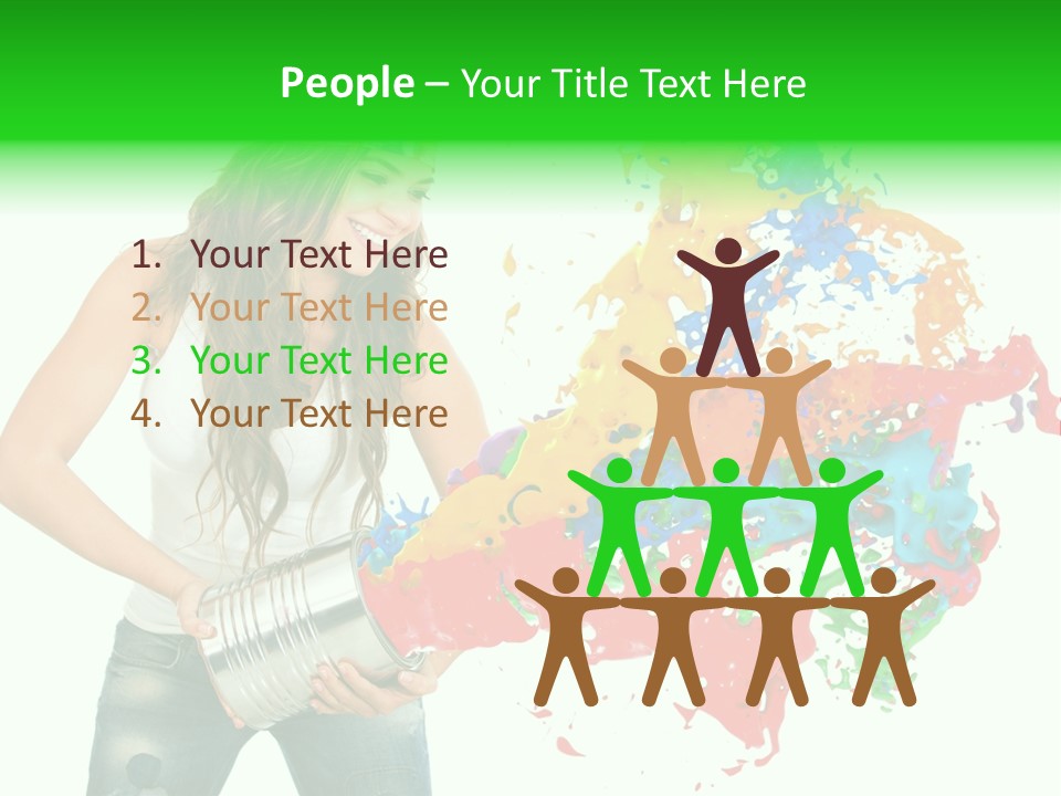 Can Woman Color PowerPoint Template