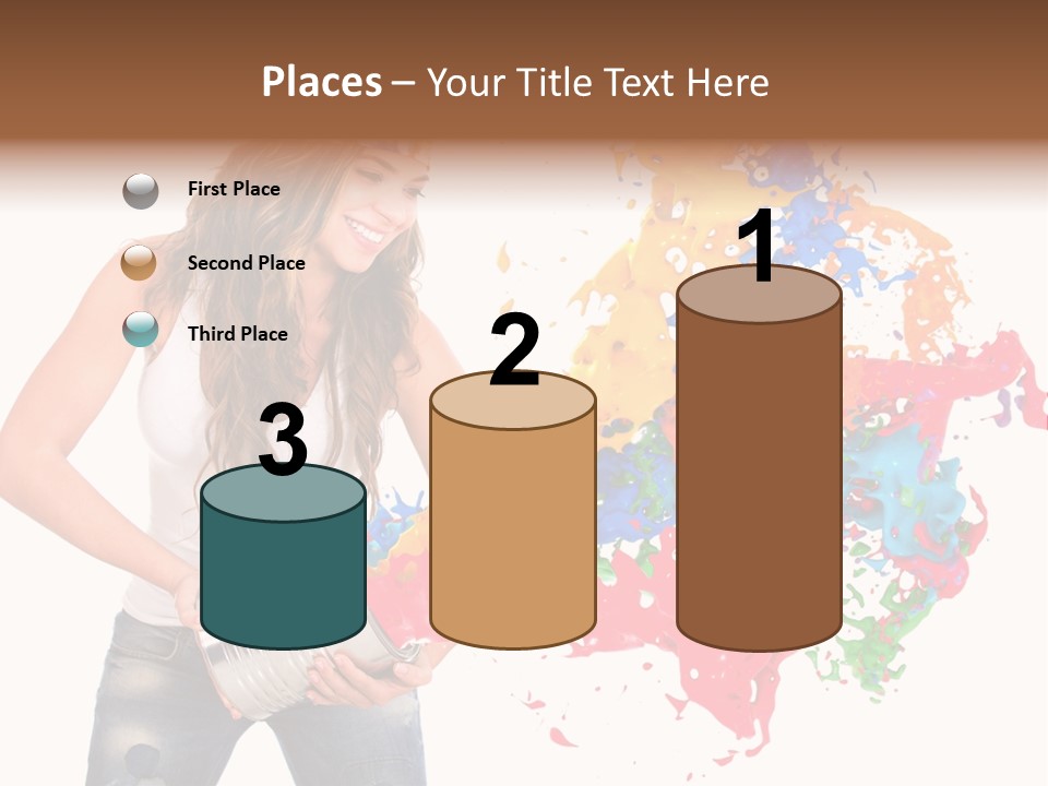 Fun White Colorful PowerPoint Template