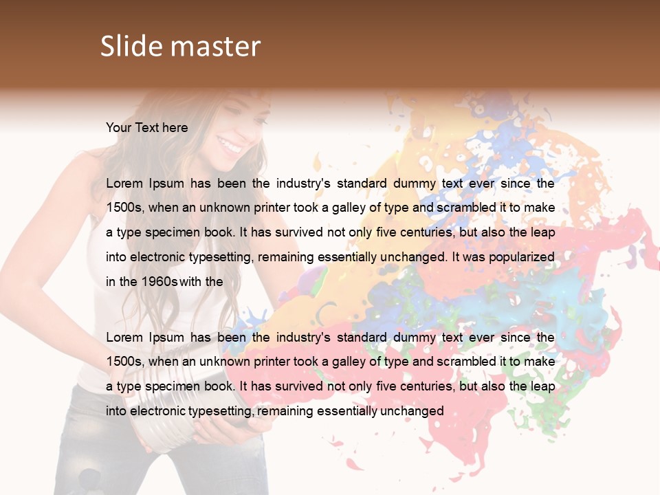 Fun White Colorful PowerPoint Template