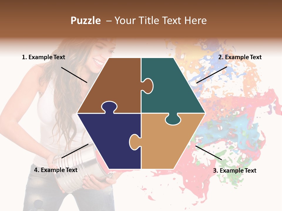 Fun White Colorful PowerPoint Template