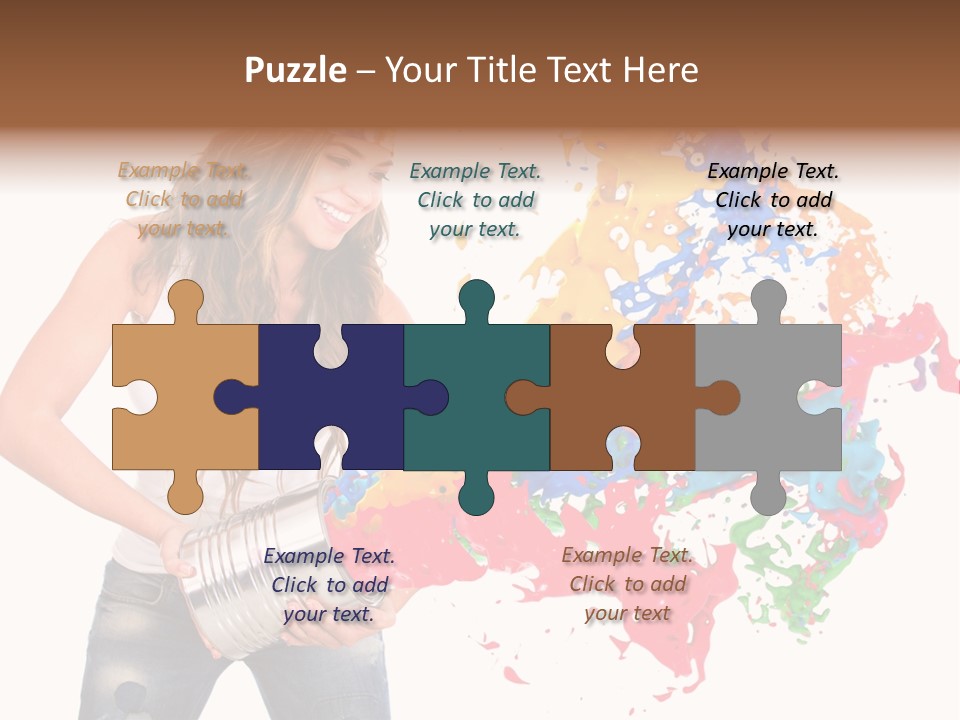 Fun White Colorful PowerPoint Template