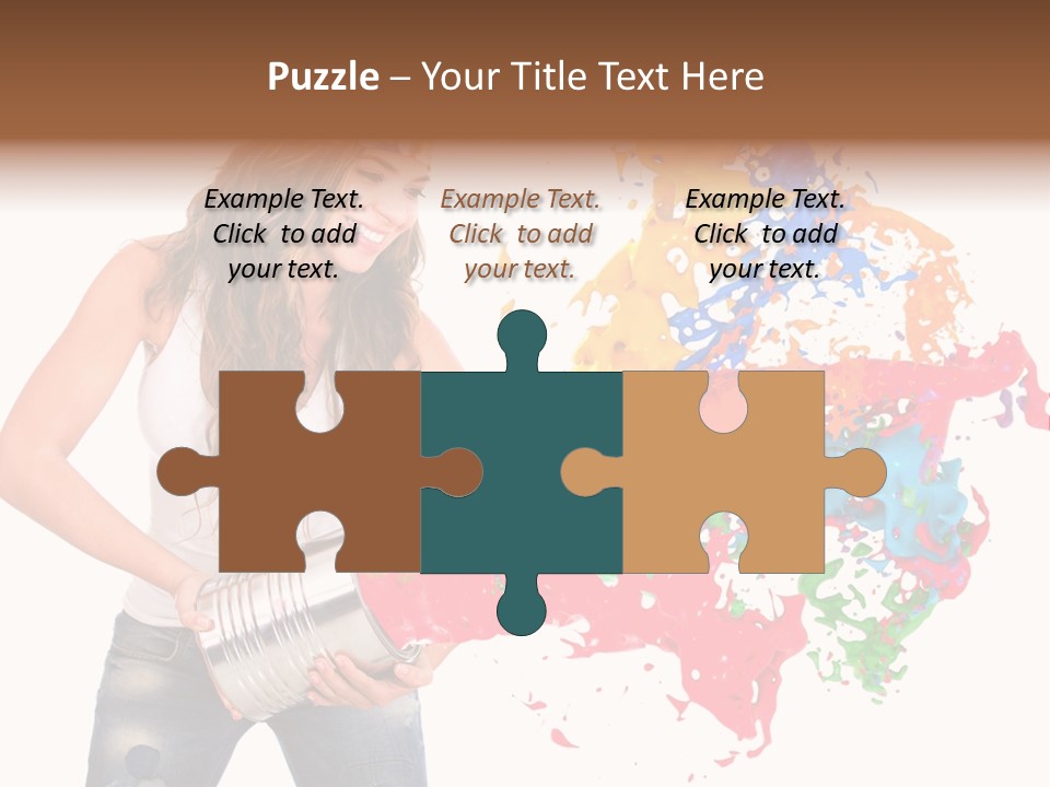 Fun White Colorful PowerPoint Template