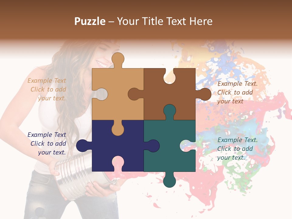 Fun White Colorful PowerPoint Template