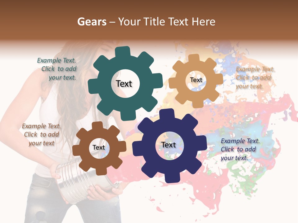 Fun White Colorful PowerPoint Template