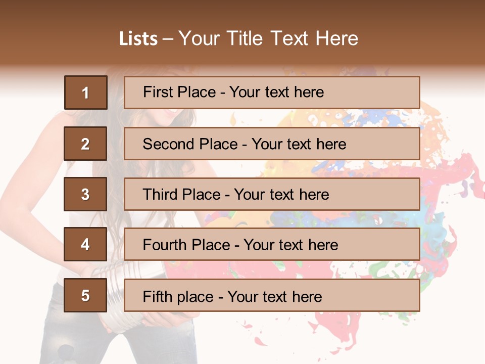 Fun White Colorful PowerPoint Template