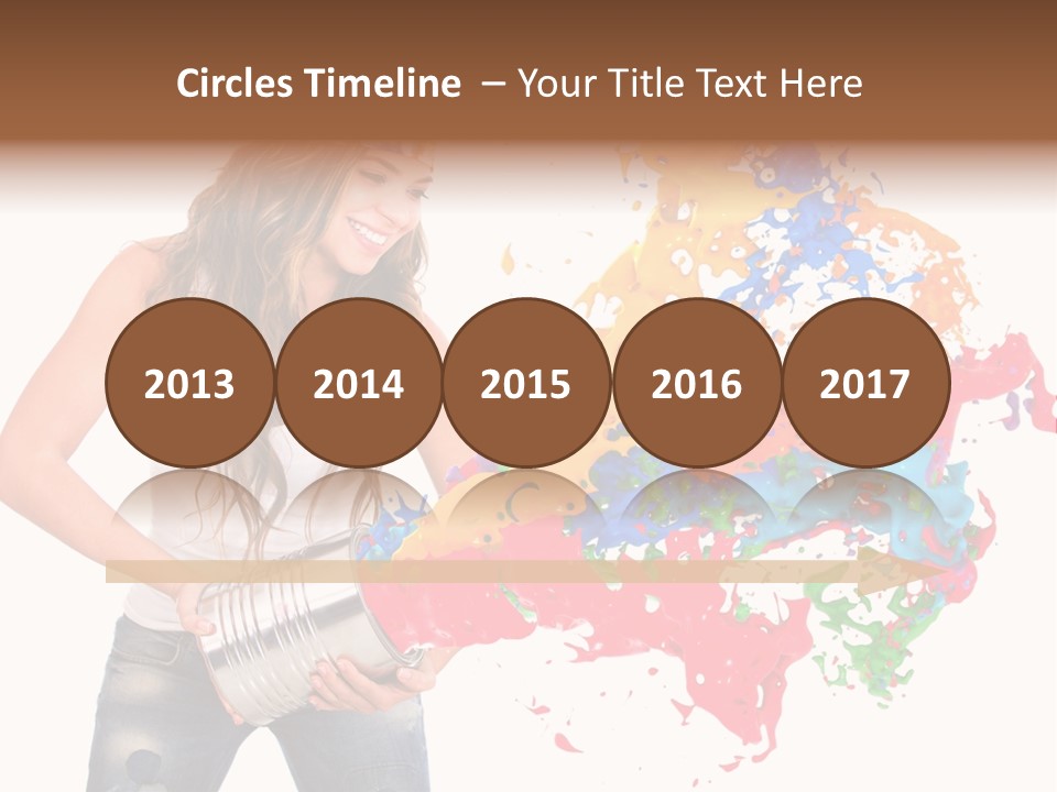 Fun White Colorful PowerPoint Template