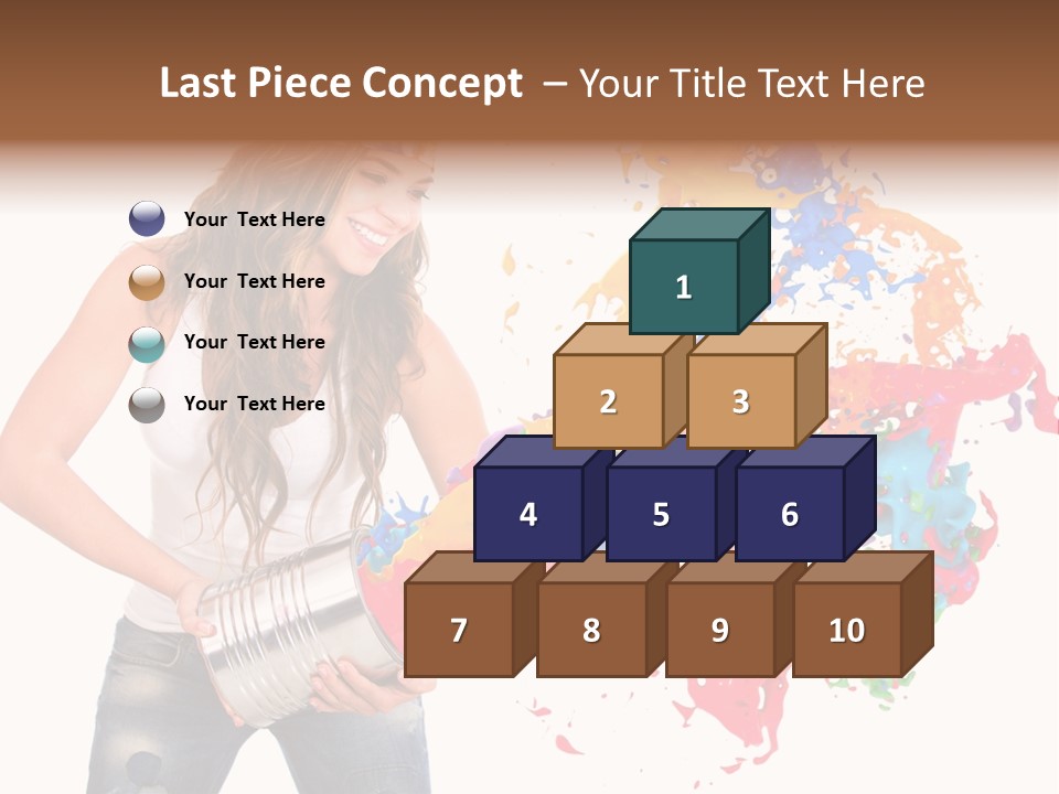 Fun White Colorful PowerPoint Template