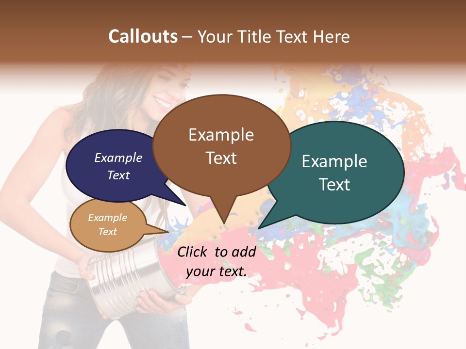 Fun White Colorful PowerPoint Template