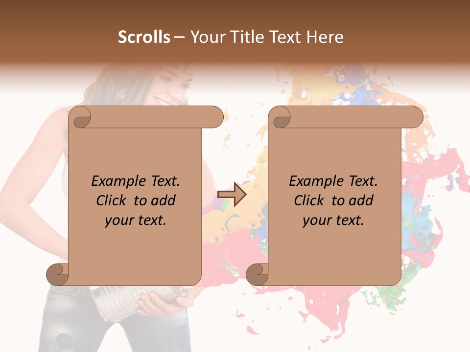 Fun White Colorful PowerPoint Template