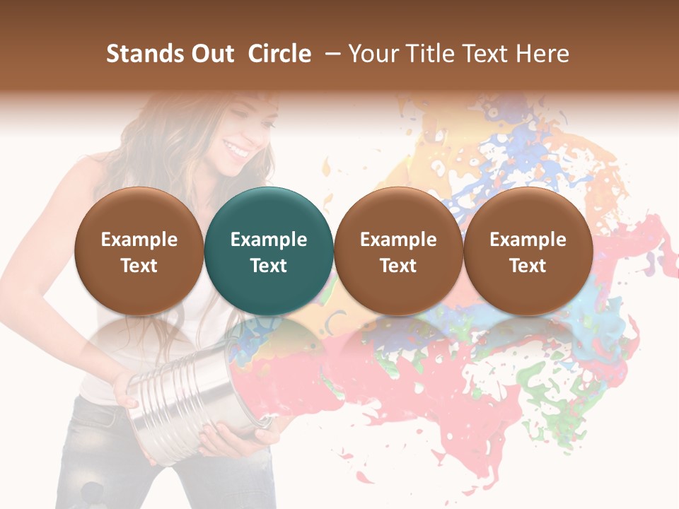 Fun White Colorful PowerPoint Template