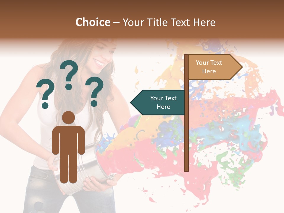 Fun White Colorful PowerPoint Template