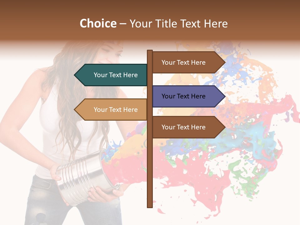 Fun White Colorful PowerPoint Template