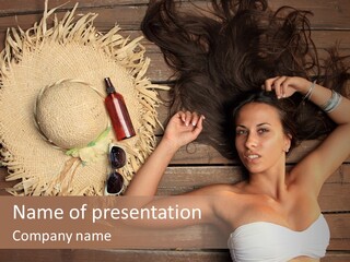 Sand Head And Shoulders Cute PowerPoint Template