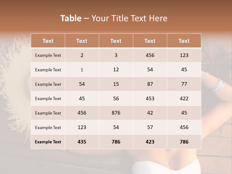 Coast Straw And PowerPoint Template