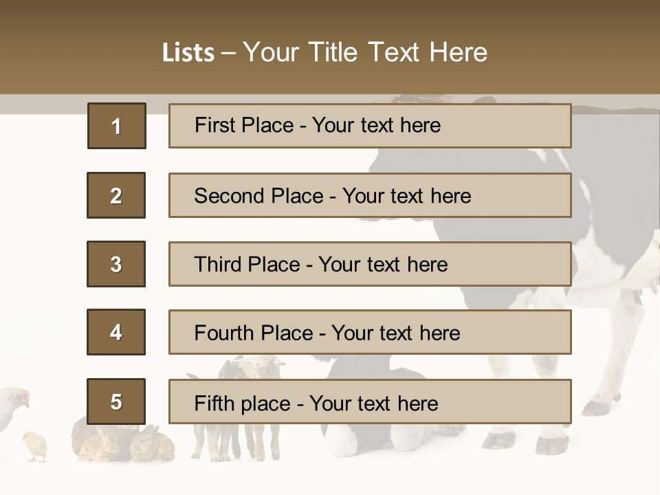 Animaux Animal De Ferme Mammif PowerPoint Template