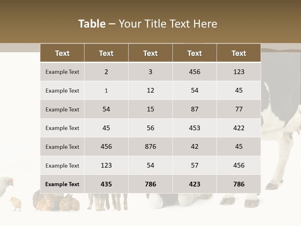 Animaux Animal De Ferme Mammif PowerPoint Template