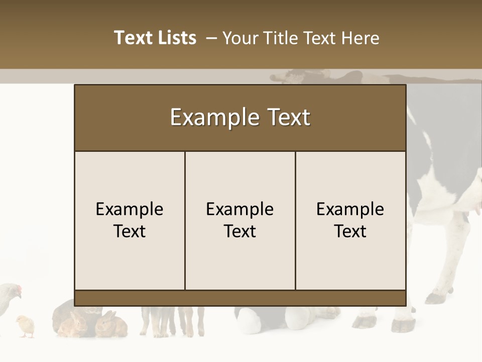 Animaux Animal De Ferme Mammif PowerPoint Template