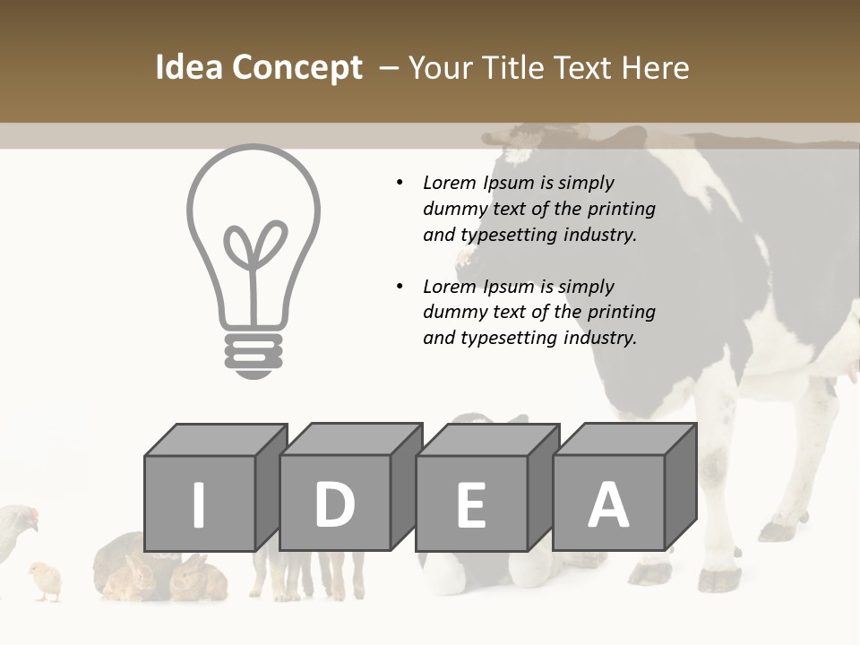 Animaux Animal De Ferme Mammif PowerPoint Template