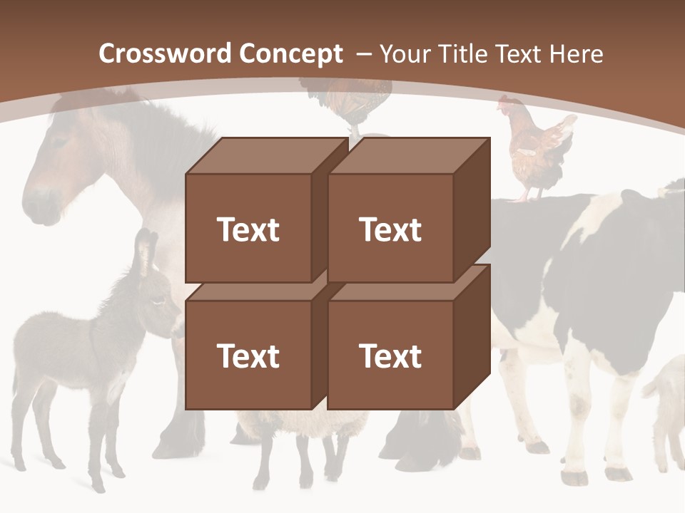 Togetherness Indoors Large Group Of Animals PowerPoint Template