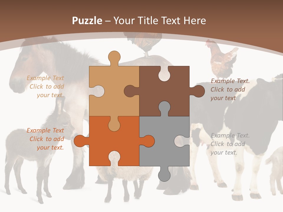 Togetherness Indoors Large Group Of Animals PowerPoint Template