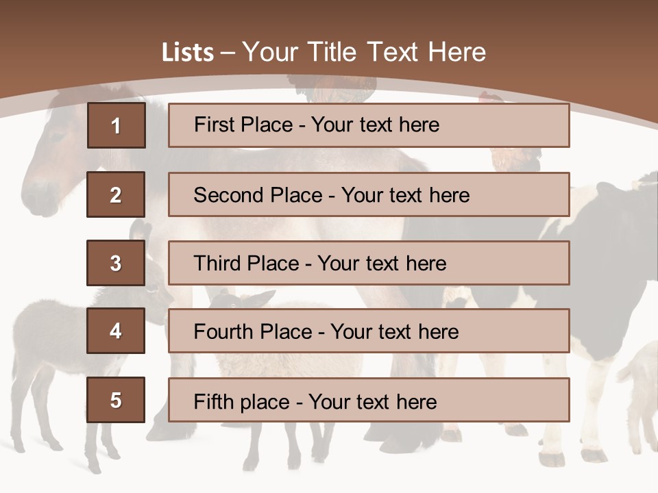 Togetherness Indoors Large Group Of Animals PowerPoint Template