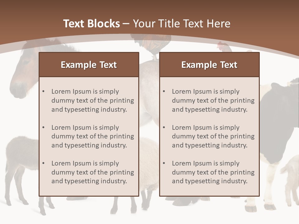 Togetherness Indoors Large Group Of Animals PowerPoint Template
