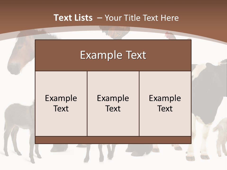 Togetherness Indoors Large Group Of Animals PowerPoint Template