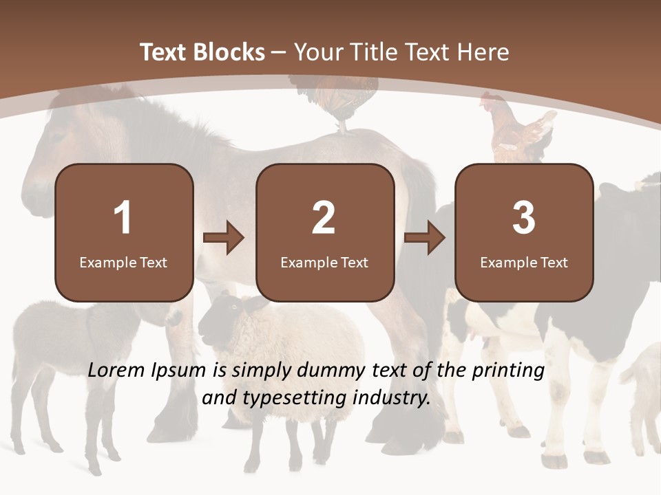 Togetherness Indoors Large Group Of Animals PowerPoint Template