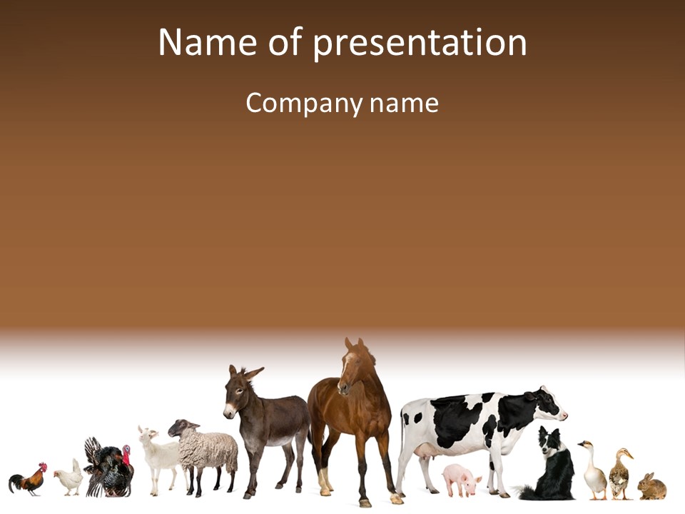 Cutout Group Canine PowerPoint Template