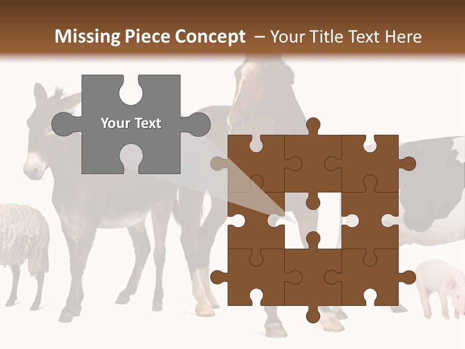 Cutout Group Canine PowerPoint Template