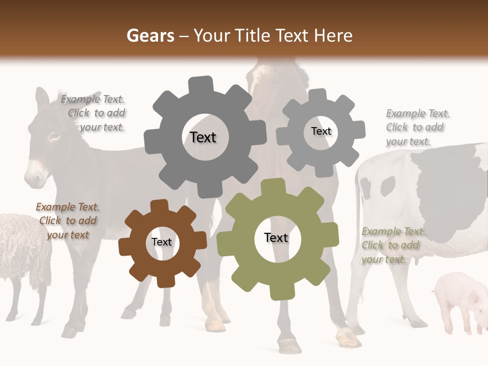 Cutout Group Canine PowerPoint Template